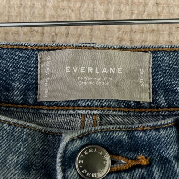 Everlane The Way High Slim Crop Jean Organic Cotton Straight Leg | 26 Regular - Picture 9 of 11